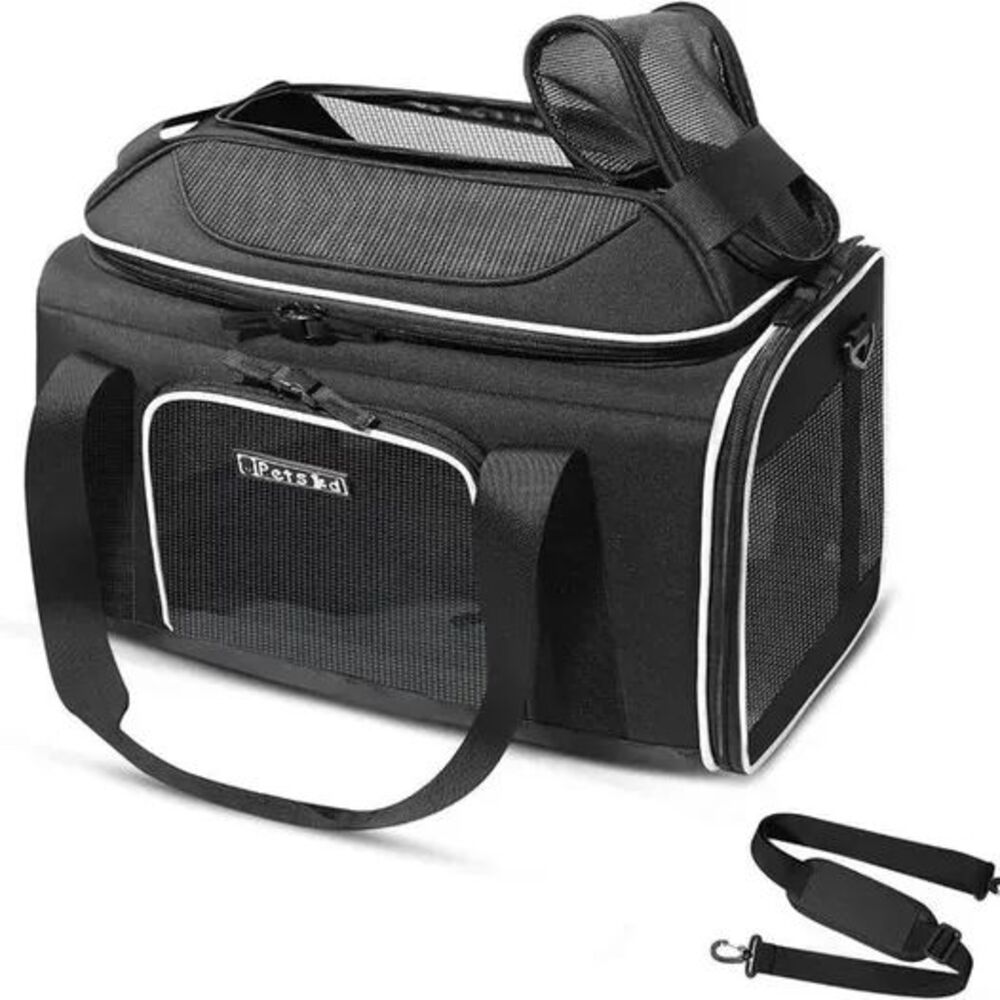 Top Expandable Pet Carrier 18x11x11 Airline Approved Dog Carrier or Cat Carrier